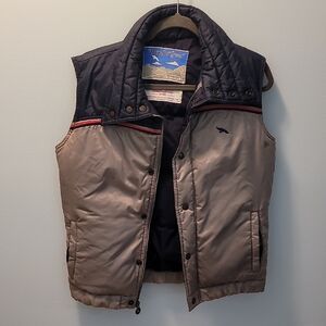 Powderhorn Quilted Gray & Navy Men's Puffer Vest